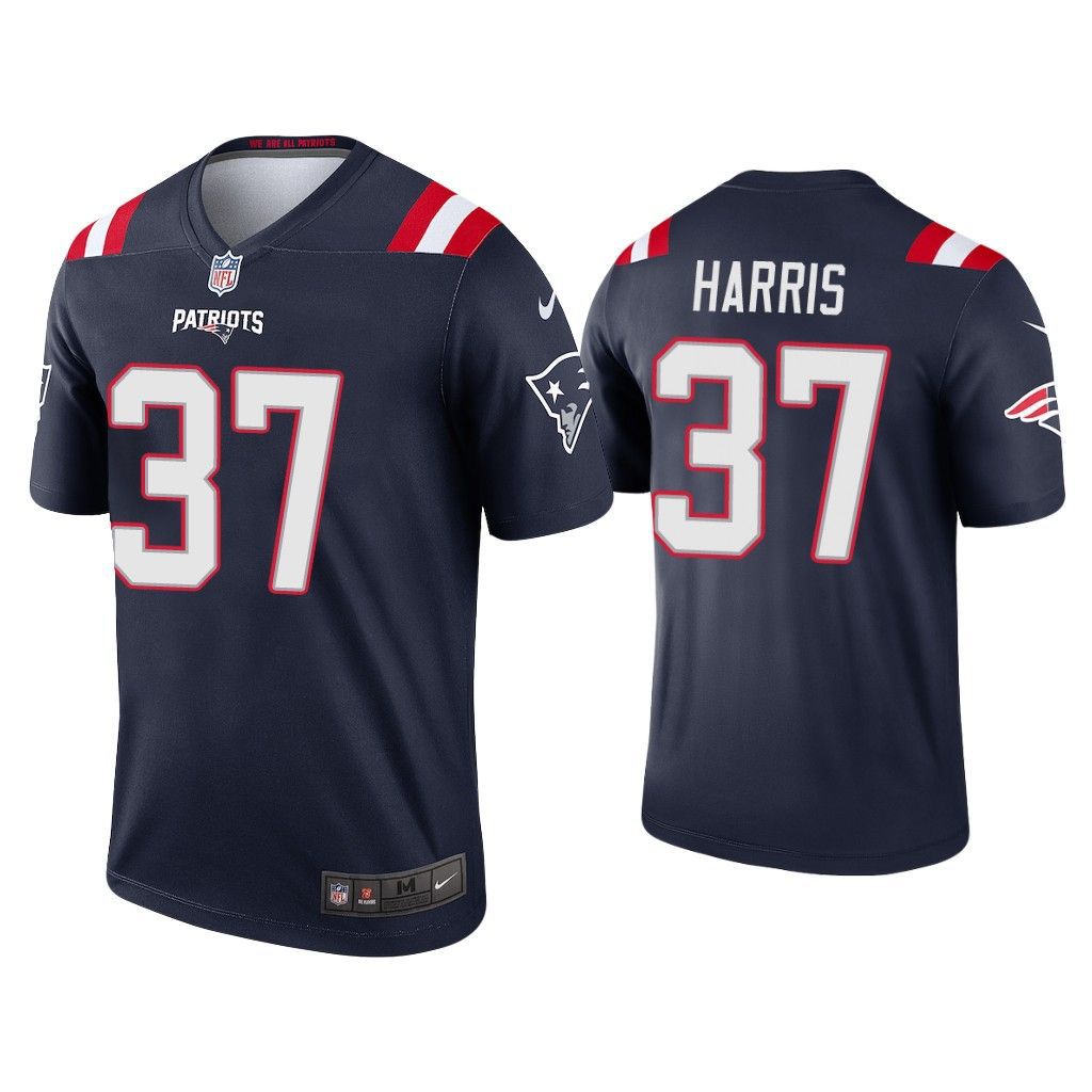 Cheap Men New England Patriots 37 Damien Harris Nike Navy Inverted Legend NFL Jersey